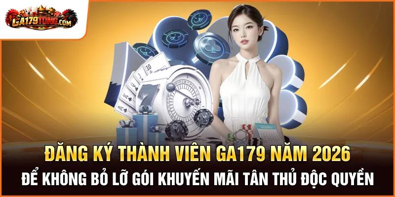 Đăng ký thành viên GA179 năm 2026 để không bỏ lỡ gói khuyến mãi tân thủ độc quyền